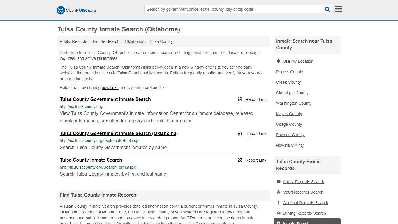 Inmate Search - Tulsa County, OK (Inmate Rosters & Locators)